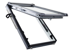 Окно с двумя осями открывания Designo WDF R89P K WD AL (утеплённое) 